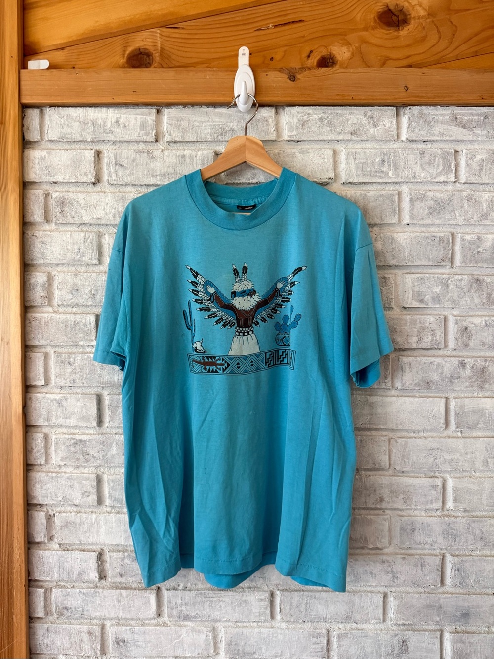 Aztec Turquoise Graphic Bird Pet Tee - Unbranded